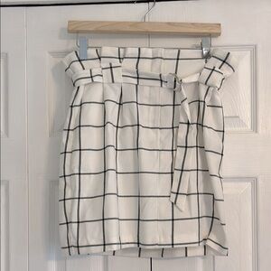 Miss Selfridge Black and White Bubble Mini Skirt